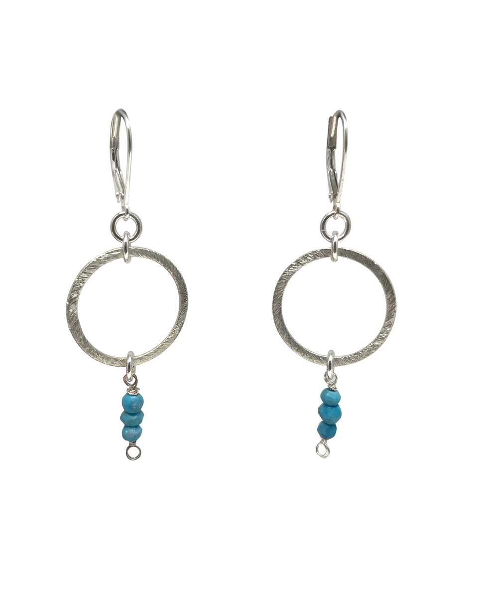 Shiny shop silver earrings