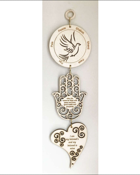 Dove of Peace, Hamsa Home Blessing, Heart Beloved