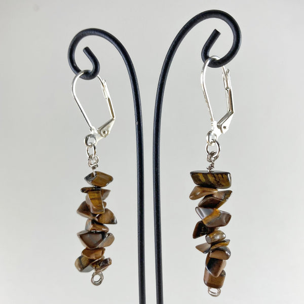 Hanging Gems -  Aquamarine, Labradorite or Tiger's Eye