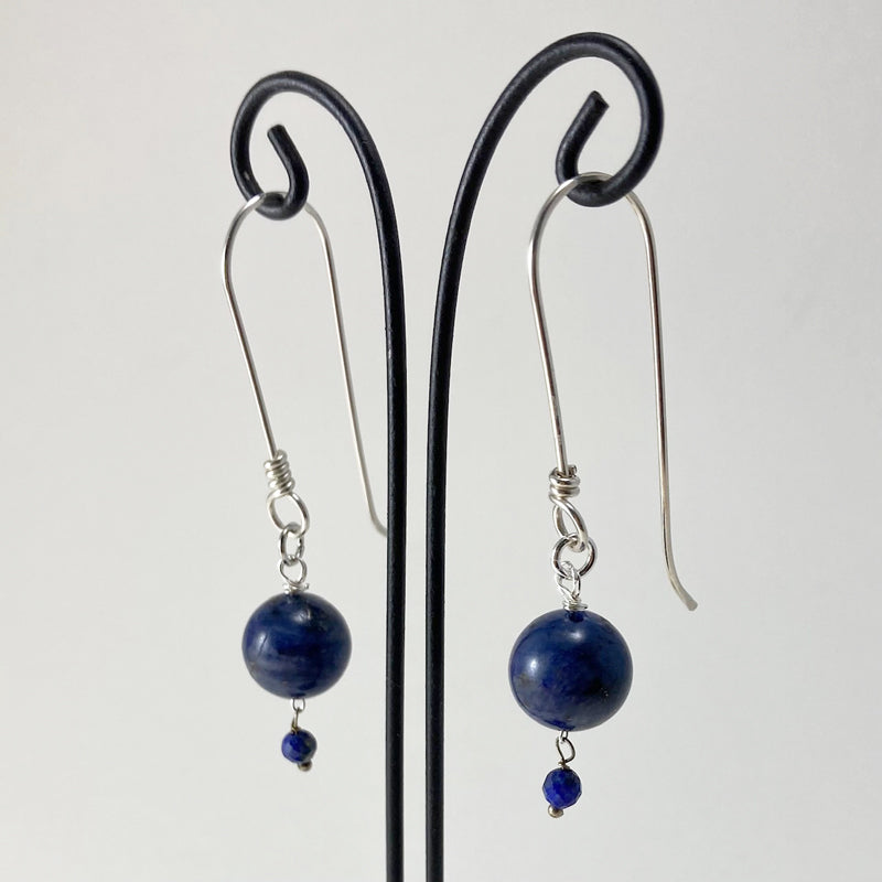 Lapis Bead Earrings