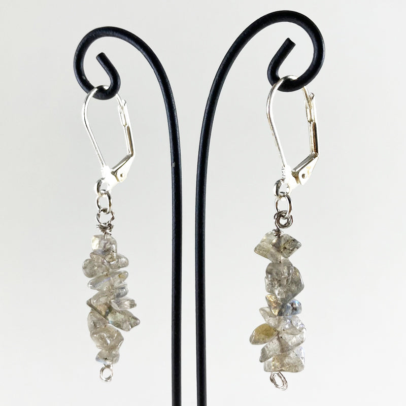 Labradorite Hanging Gemstone Earrings