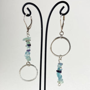 Topsey Turvey Hanging Gems with Brushed Silver Circles