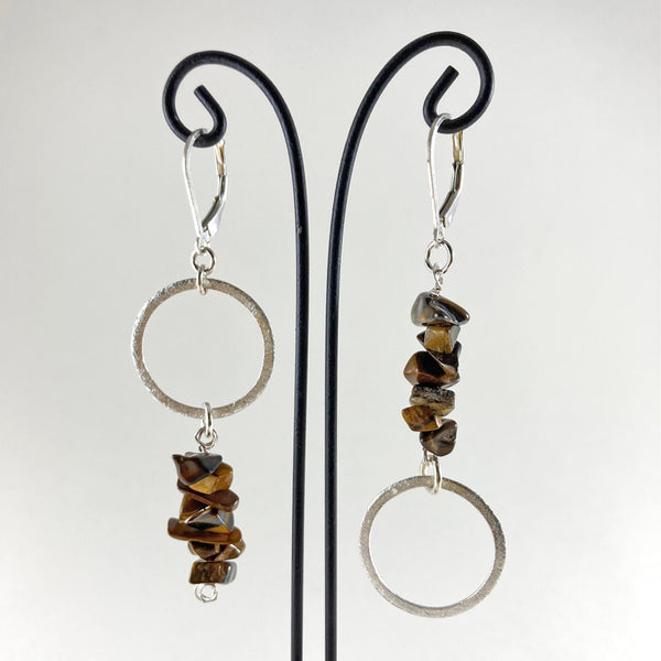 Topsey Turvey Hanging Gems with Brushed Silver Circles