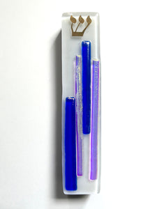 Blue Streamer Mezuzah - CLEARANCE