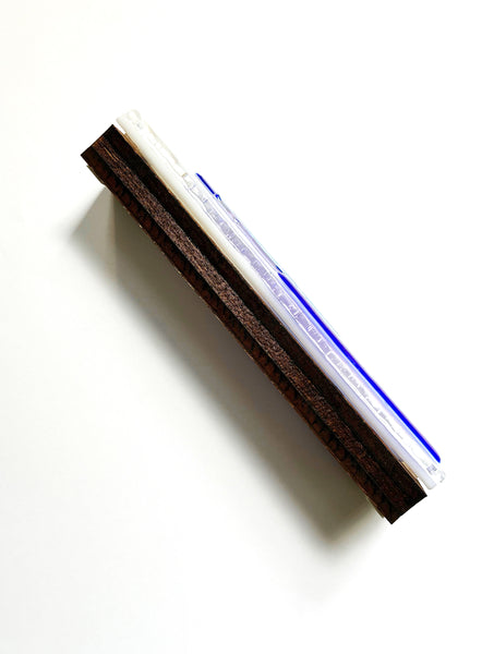 Blue Streamer Mezuzah - CLEARANCE