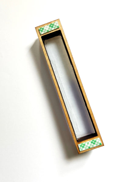 Blue Streamer Mezuzah - CLEARANCE