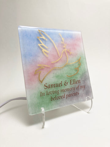 Personalized Yahrzeit Electric Dove of Peace