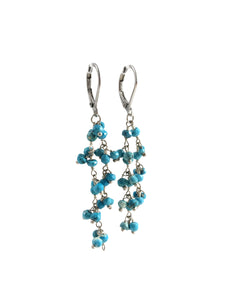 Turquoise & Sterling Silver Dangle Earrings