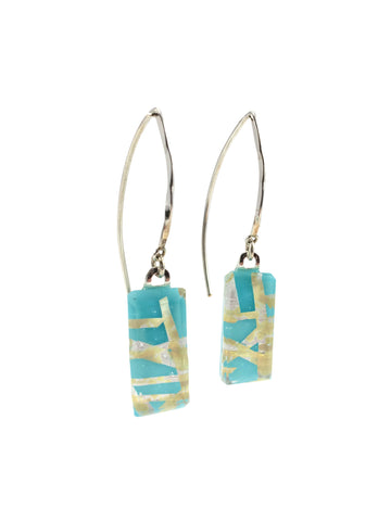 Turquoise Large Angle Earrings